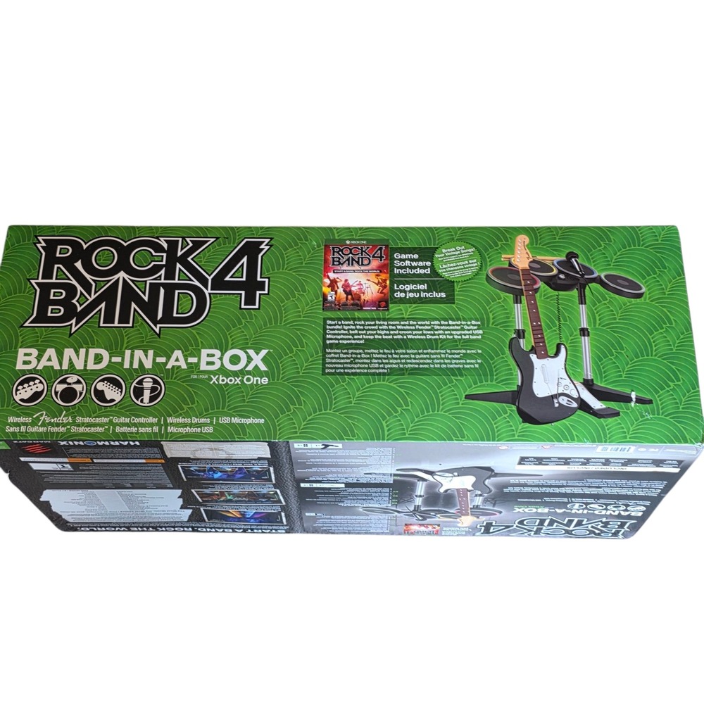 Rock‎ Band 4 Band in a Box Xbox One Game Software Guitar Drums Microphone Set - Picture 5 of 12